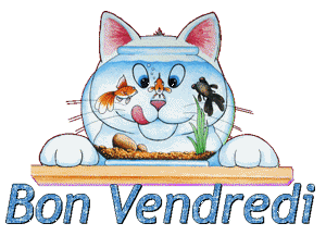 Gif animé Bon vendredi chat